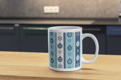 Christmas Pattern, Blue Snowflake Seamless Paper Product Image 9