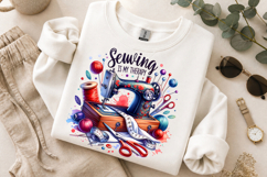 Sewing Is My Therapy PNG Vintage Sewing Machine Sublimation Product Image 7