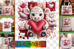 Dazzling TSHIRT Art Ideas PNG, Valenines Animals Product Image 1