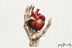 Valentines Skeleton Hand Clipart PNG Product Image 1