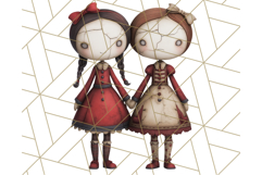 Creepy Dolls Clipart PNG Haunted Toy Characters Product Image 2