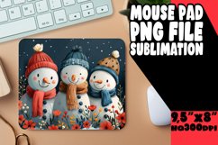 Christmas Gingerbread Design Mouse Pad Sublimation Product Image 1