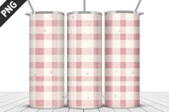 Pink Plaid Tumbler Design | Valentine&#039;s Day Tumbler Wrap Product Image 3