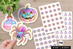Iridescent Halloween Stickers | Halloween PNG Product Image 1