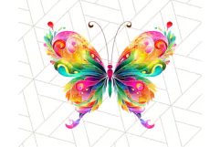 Colorful Butterfly Clipart PNG Clipart, Rainbow Butterfly Product Image 2