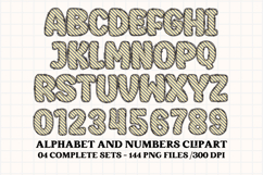 Honeybee Alphabet png clipart, honey bee letters doodle Product Image 4