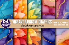 Vibrant Rainbow Graphics Backgrounds JPG Product Image 1