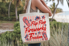 Flip Flop Fireworks Freedom PNG T-Shirt|4th of July PNG Subl Product Image 5
