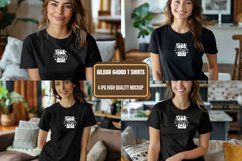 Gildan 64000 Model Mockup, Gildan White TShirt Mockup Product Image 1