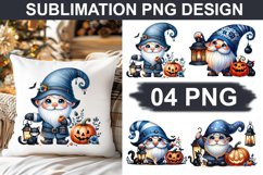 Halloween Gnome - Pillow Sublimation PNG Design Product Image 1