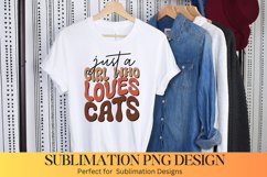 Just A Girl Who Loves cats Sublimation | Cat Sublimation Product Image 1