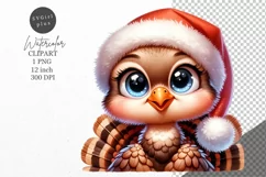 Christmas clipart, Turkey clipart, Winter sublimation Product Image 1
