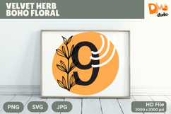 Velvet Herb Boho Floral Monogram Product Image 1