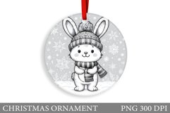 Cute Bunny Christmas Ornament. Christmas Ornament Design Product Image 1