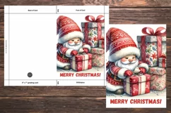 Christmas Greeting Card, Gnome Christmas Card. Watercolor Product Image 2