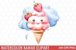 Watercolor Kawaii Clipart Product Image 1