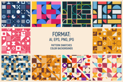 10 colorful geometric seamless vector patterns Product Image 10