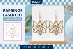 Demon Wings Earrings Laser Cut Product Image 1
