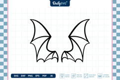 Demon Wing SVG - Devil Wings Cut File Product Image 3