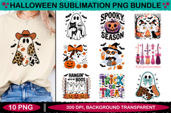Halloween PNG Sublimation design Bundle, 10 PNG Designs Product Image 1