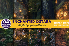 Enchanted Ostara Digital Paper Pack PNG Product Image 1