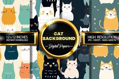 Cat Background Digital Papers Product Image 1
