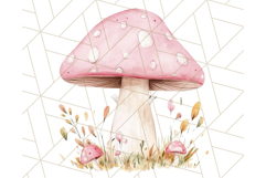 Pastel Pink Fairy Garden Clipart, Enchanted Cottagecore Png Product Image 2