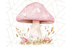 Pastel Pink Fairy Garden Clipart, Enchanted Cottagecore Png Product Image 2