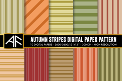 Autumn Stripes Digital Paper Pattern | Seamless Pattern Product Image 1