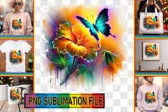 Vibrant TSHIRT Sublimation PNG, Butterfly Product Image 1