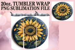 Denim Floral Tumbler Sublimation Spring 20oz Product Image 1