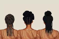 60 PNG African American Hairstyle clipart digital download Product Image 9