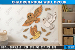 Children Room Wall Décor Laser Cut | Nursery Décor | Owls Product Image 1