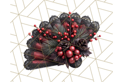 Gothic Christmas Clipart Dark Holiday PNG, Dark Christmas Product Image 2