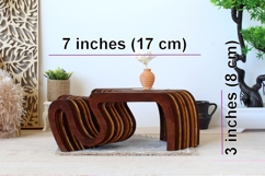 Miniature modern curled table download laser cut digital fil Product Image 10