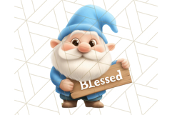 Easter Christian Gnome PNG, Religious Spring Sublimation Product Image 2