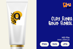 Clay Flora Boho Floral Monogram Product Image 1