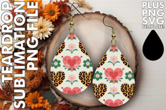 Precious Teardrop Earrings Design, Valentine's Pattern Product Image 1