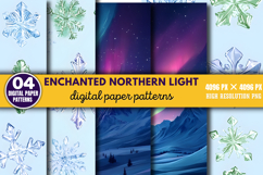 Enchanted Northern Light Backgrounds Bundle PNG Product Image 11