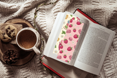 Kawaii Sweet Tea &amp; Strawberry Picnic Bookmark Set,Cute Fruit Product Image 10