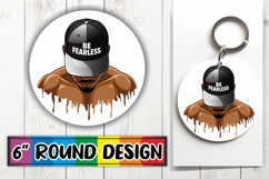 Luminous Round Ornaments Sublimation, Afro Mam Product Image 1