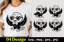 Heart Eyes Owl SVG PNG Product Image 1
