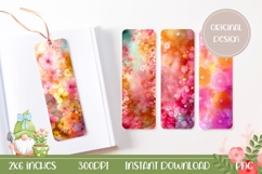 Glitter Flowers Bookmark Designs, Nature Bookmark Product Image 1