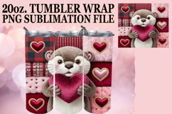 Refreshing days 20oz tumbler wrap, Valenines Animals Product Image 1