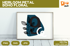 Heirloom Petal Boho Floral Monogram Product Image 1