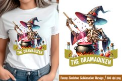 Funny Skeleton Sublimation, The dramaqueen PNG Product Image 1