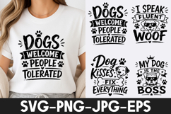 Funny Dog Lover Quotes T Shirt Design SVG PNG Product Image 1
