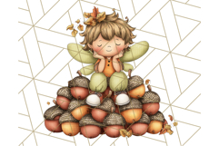 Fall Fairy Clipart PNG, Autumn Fairy People With Wings Product Image 2