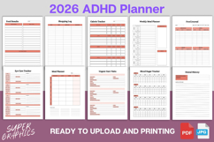 Editable 2026 ADHD Planner Canva Template | KDP Interior Product Image 6