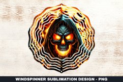 Halloween Skull Wind Spinner Sublimation Design Product Image 1